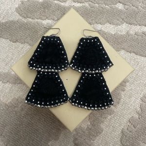 Noonday Black Velveteen Earrings - Sold Out Style
